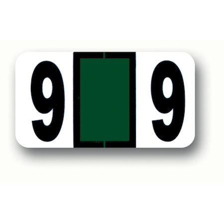 Asp Color Coded Number Labels: 9 Pk 319